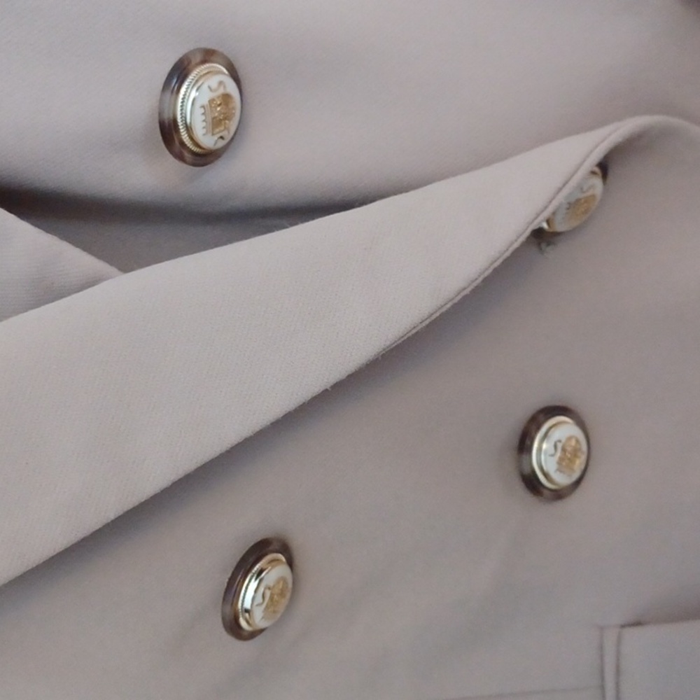 Veronica Beard Miller Dickey Jacket Blazer SZ 14 Double Breasted Khaki Camel - Picture 5 of 16
